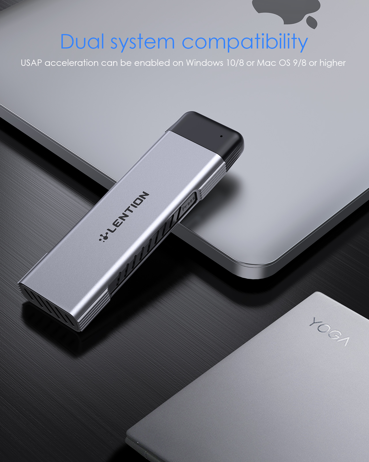 Box ổ cứng SSD M2 NVMe 0.15m Lention C9Elite