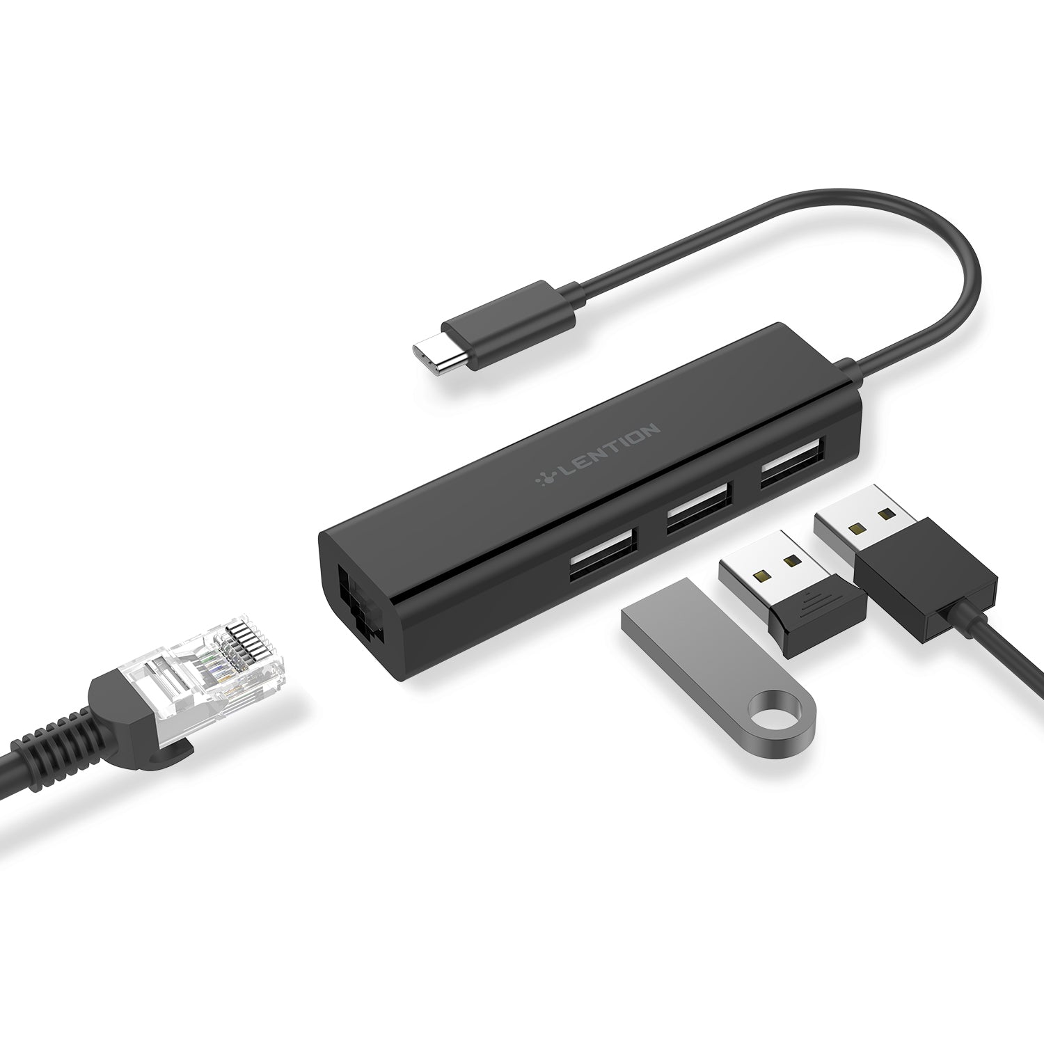 Bộ chuyển đổi USB-C 4 trong 1 Lention UC-USB2.0