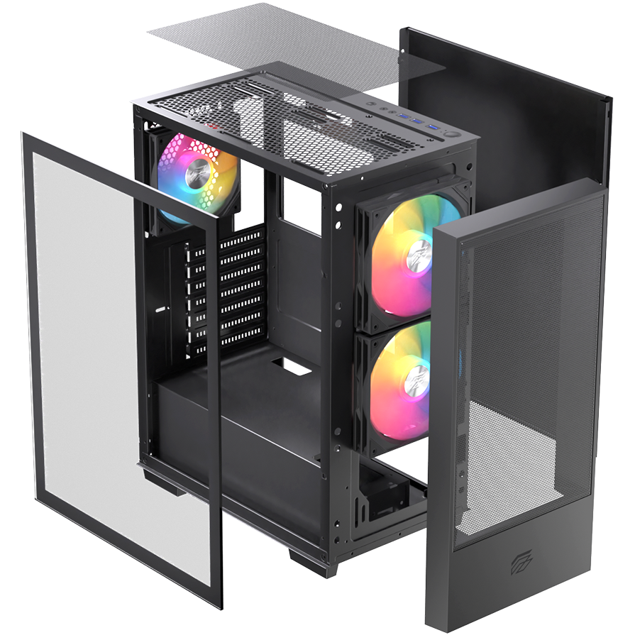 CASE EINAREX P100 RGB BLACK