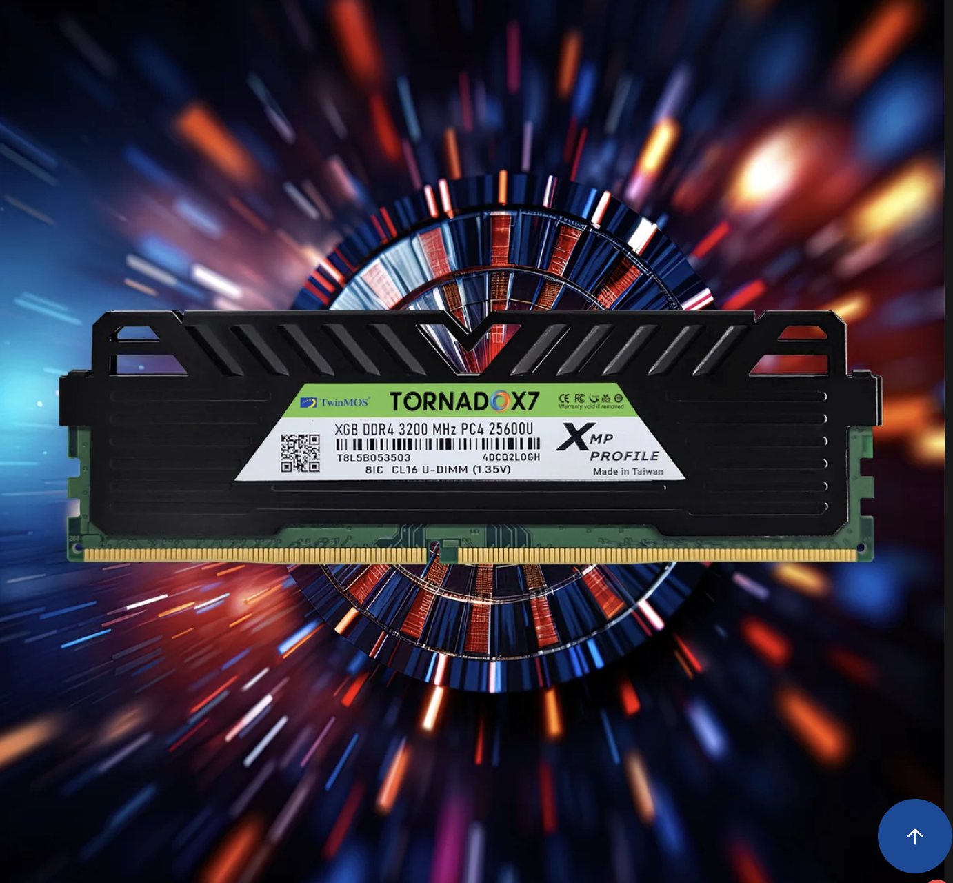 TwinMOS TornadoX7 DDR4 3200MHz CL22 U-DIMM for Desktop