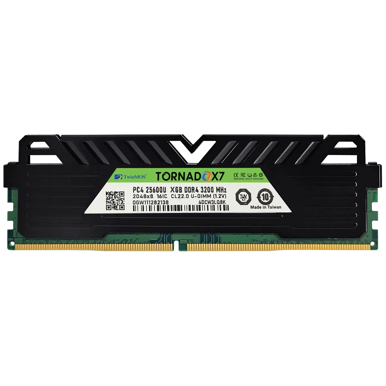 TwinMOS TornadoX7 DDR4 3200MHz CL22 U-DIMM for Desktop